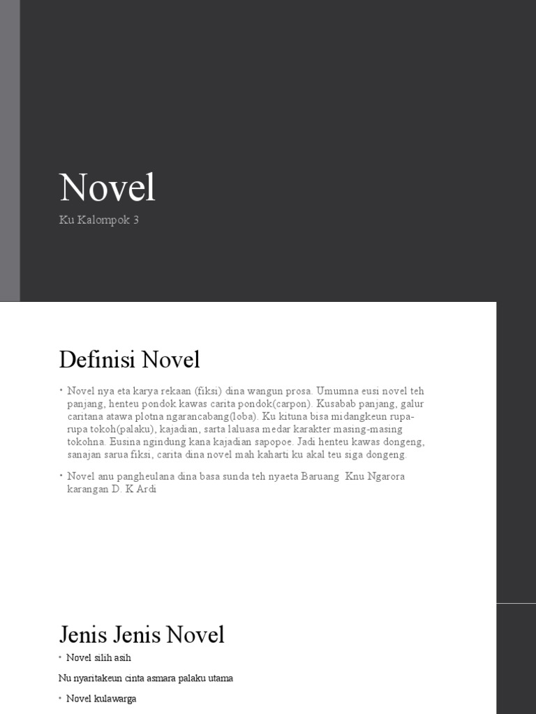 Unsur Intrinsik Novel Basa Sunda