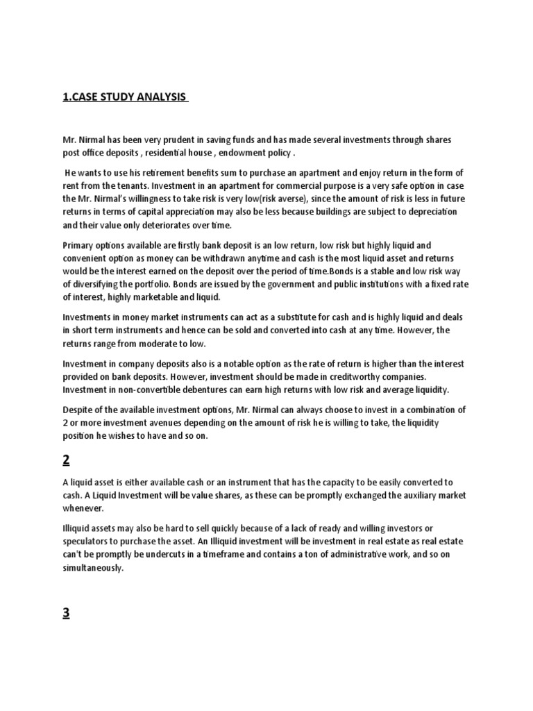 1.case Study Analysis | PDF | Market Liquidity | Bonds (Finance)