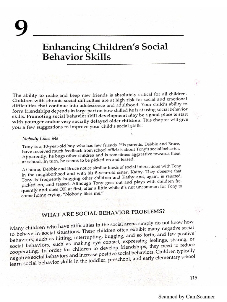 Enhancing Children's Social Behavior Skills | PDF
