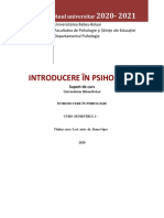 Introducere in Psihologie 2020 - 2021