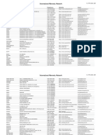 International Warranty Network: Country/Region Names of Members Telephone Website Email