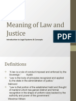 Meaning of Law and Justice: Introduction to Legal Systems & Concepts