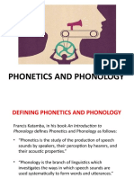 Phonetics and Phonology