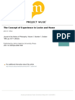 Journal of The History of Philosophy Volume 1 Issue 1 1963 (Doi 10.1353 - hph.2008.1609) Yolton, John W - The Concept of Experience in Locke and Hume