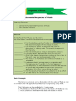 Properties of Fluids: Unit 1