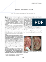 An Auricular Marker For Covid-19: Nadia Volf, MD, PHD, Valery Salques, MD, and Anne Lassaux, MD