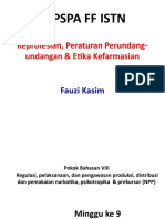 H Regulasi, Pelaksanaan, Dan Engawasan Produksi, Distribusi Dan Pemakaian Narkotika, Psikotropika & Prekursor (Autosaved)