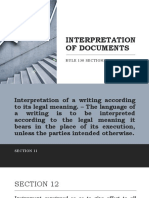 Interpretation of Documents 1