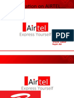 Presentation On AIRTEL .: Aravind Sankar Rajish MG