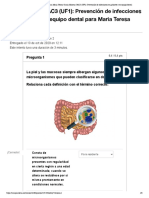 Historial de Exámenes para Maria Teresa Garcia Moreno - PAC3 (UF1) - Prevención de Infecciones en Gabinete y en Equipo Dental