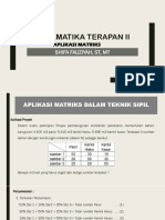 Matematika Terapan Ii - Aplikasi Matriks