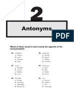 Antonyms Test MCQs