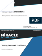 Miracle Software Systems: Testing Center of Excellence (Tcoe) Services