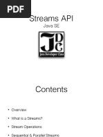 Streams API: Java SE