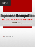 Japanese Occupation: Second Philippine Republic