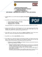 Tahapan Pendaftaran PKPA Online 2B 2020 Angkatan 2 FHP Law School DPN PERADI Universitas Jayabaya