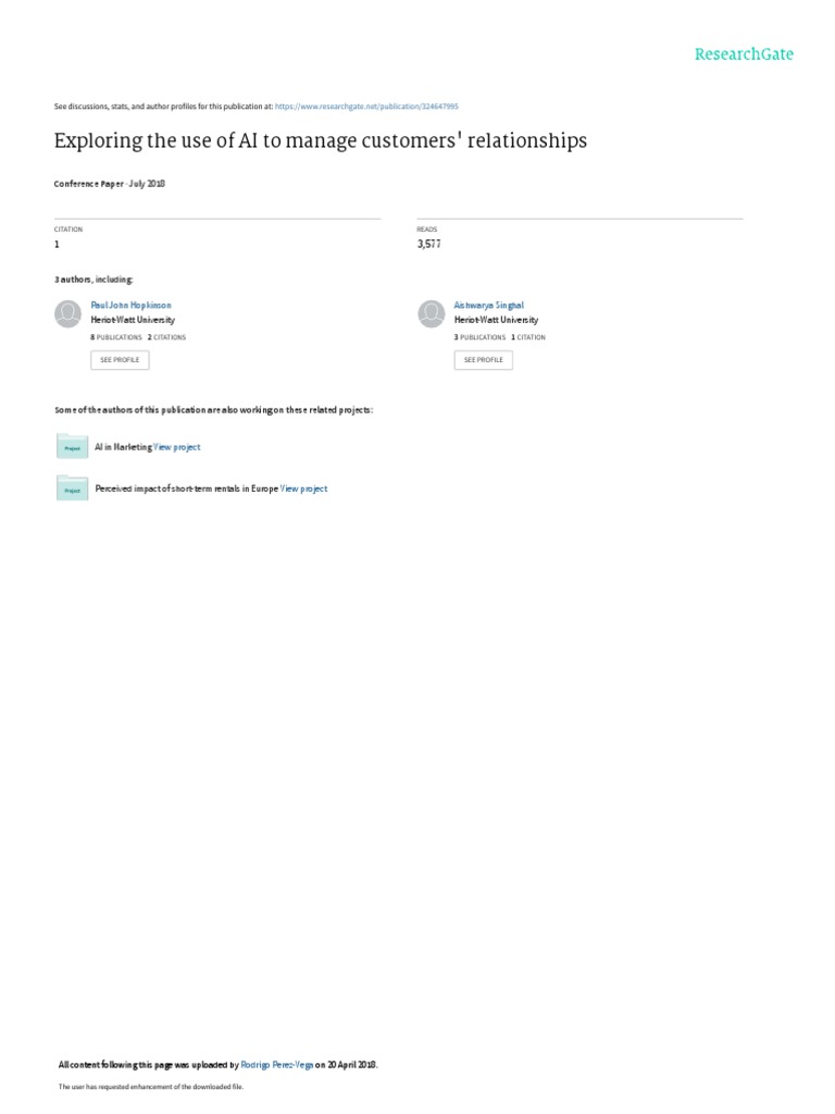 AI in Customer Relationship Management | PDF | Artificial Intelligence ...