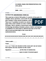 Bna Mathematics Model Exam For Grade 12 Students