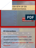 Overview of Od Interventions Overview of Od Interventions: Priyanka Dhanuka