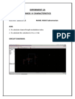 Experiment-1A Nmos I-V Characteristics: REG - NO: 18BEC0711 NAME: Nikhil Subramanian