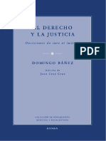 Báñez, Domingo, El Derecho y La Justicia. Decisiones de Iure Et Iustitia, EUNSA 2008