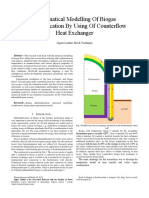 Mathematical Modelling of Biogas Dehumid