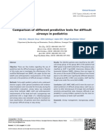 Predictors of Difficult Airways in Pediatrics