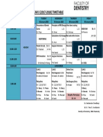 BDS Year 3 (2017-2018) Timetable