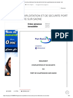 Reglement D Exploitation Et de Securite Port de Villefranche-Sur-Saone PDF