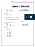 Raíces de productos y cocientes en álgebra 3° secundaria