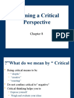 Forming A Critical Perspective