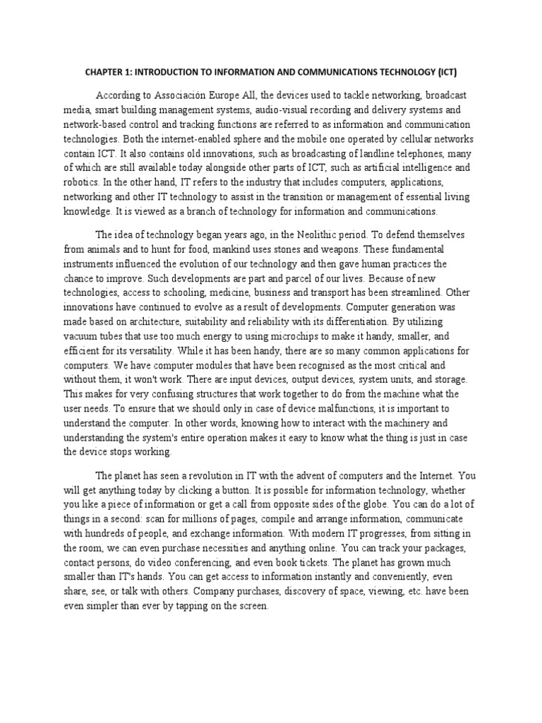 Overview of Information and Communication Technology | PDF ...