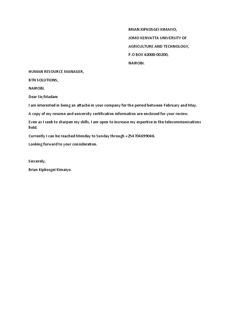 Application Letter | PDF