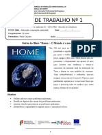 Ficha de Trabalho Nº 1 - GUIÃO DO FILME - Home - A Terra É A Nossa Casa - SOLUÇÕES