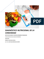 Diagnóstico Nutricional de La Comunidad