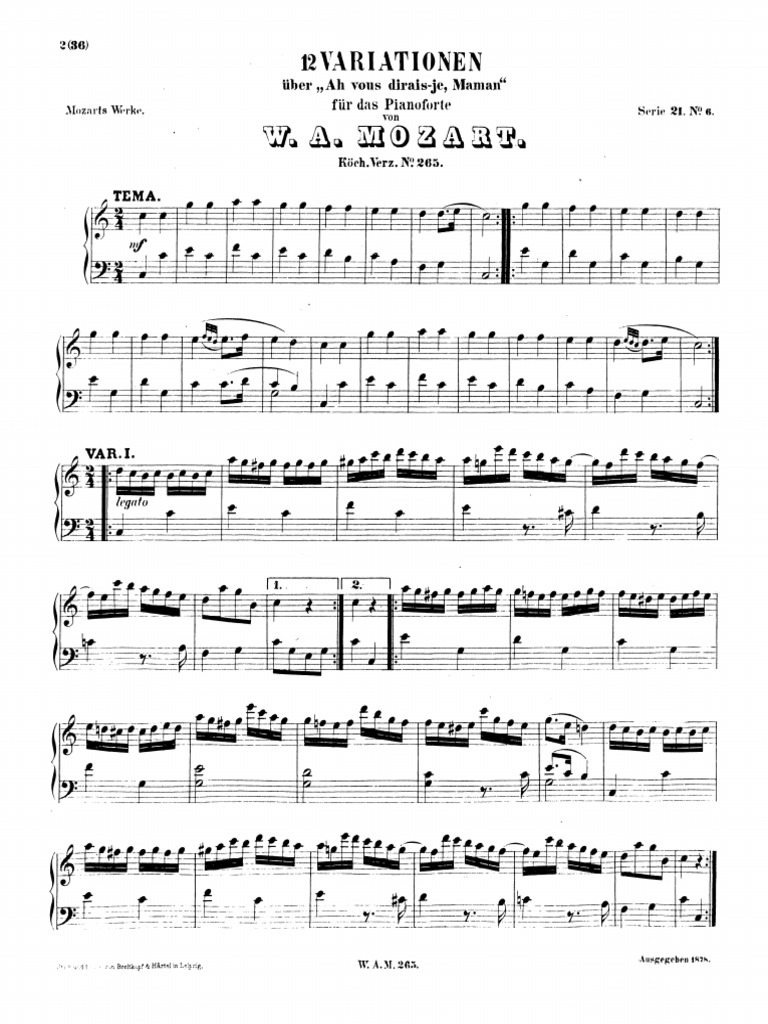 Mozart k265 | PDF