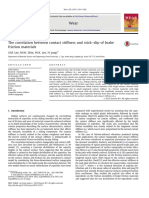 The Correlation Between Contact Stiffness and Stick Slip of Brake F 2013 Wea