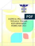 Jadwal Pelatihan Tenaga Teknis Kefarmasian Februari 2021