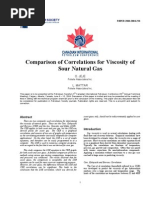 Comparison of Correlations For Viscosity of Sour Natural Gas