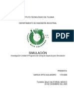 Investigación Unidad 6 Programa de Cómputo Especial para Simulación