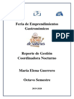 Gestión Coordinadora Nocturno - Feria Perla de Sabores