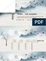 Chinese Water Ink PowerPoint Template For Working Report - en
