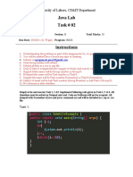 Java Lab Task # 02: Instructions