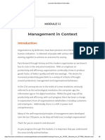 Management in Context Overview