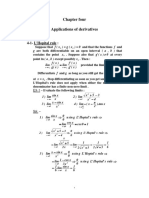 Applications of derivatives