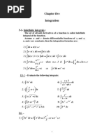 Chapter Five Integration: 5-1-Indefinite Integrals