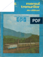 Mersul Trenurilor de Calatori 1985/1986