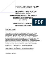 Conceptual Master Plan: "The Weeping Time Plaza" Mixed Use/Mixed Income Housing Complex