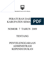 Perda Adminduk Kab. Semarang