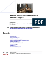 Cisco Unified Presence Release 8.6(5)SU2 ReadMe